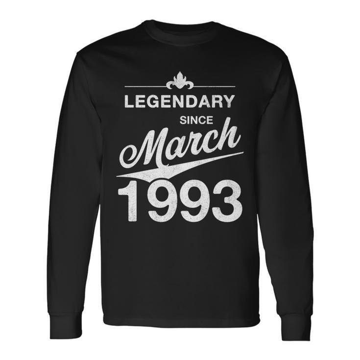 30 Geburtstag 30 Jahre Alt Legendär Seit März 1993 V6 Langarmshirts Geschenkideen