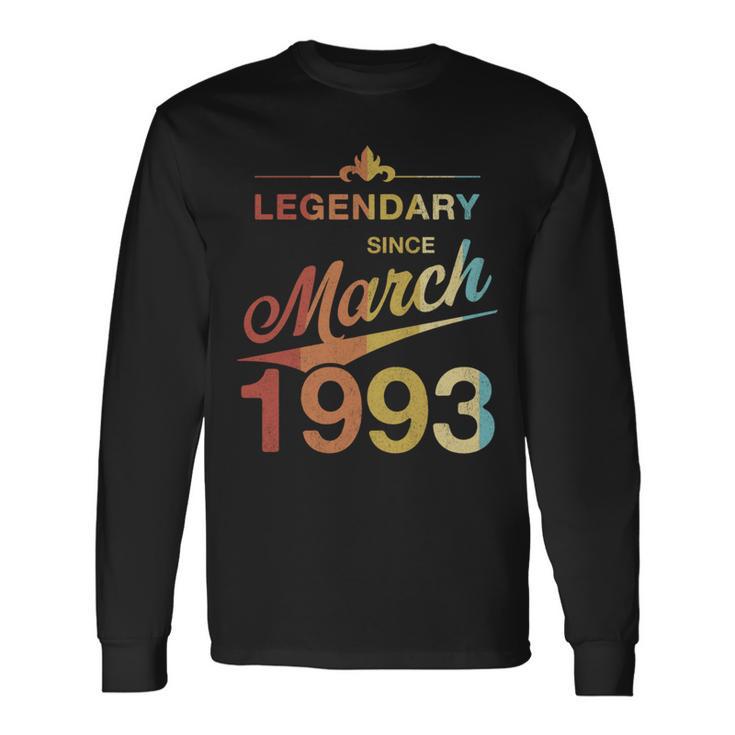 30 Geburtstag 30 Jahre Alt Legendär Seit März 1993 V7 Langarmshirts Geschenkideen