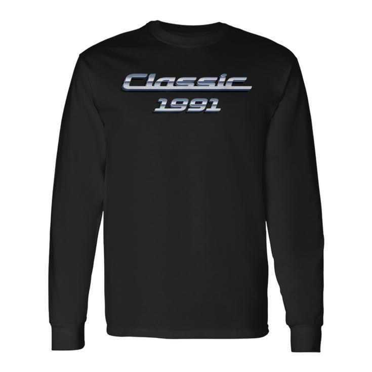 32 Year Old Vintage Classic Car 1991 32Nd Birthday V2 Long Sleeve T-Shirt