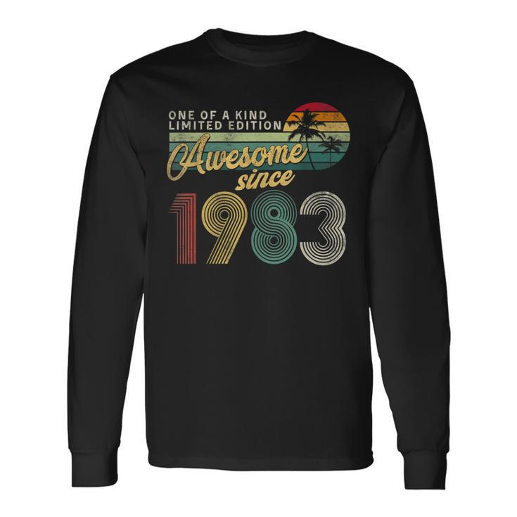40 Years Old Awesome Since 1983 40Th Birthday Decorations Long Sleeve T-Shirt T-Shirt