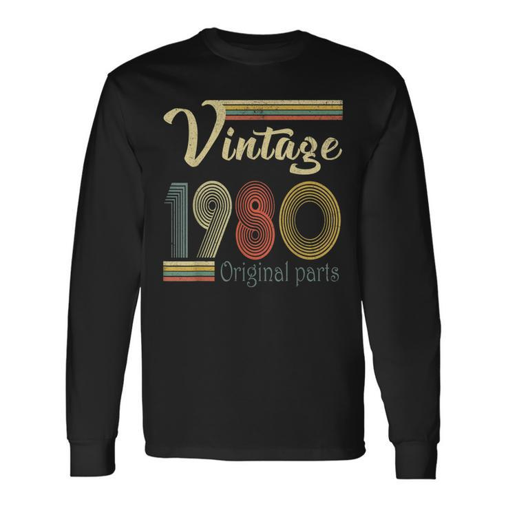 40 Years Old Made In 1980 Vintage 40Th Birthday Long Sleeve T-Shirt T-Shirt