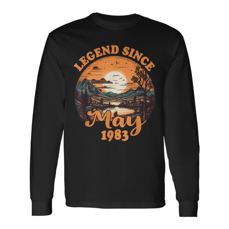 40Th Birthday Legend Since May 1983 40 Years Old Long Sleeve T-Shirt T-Shirt