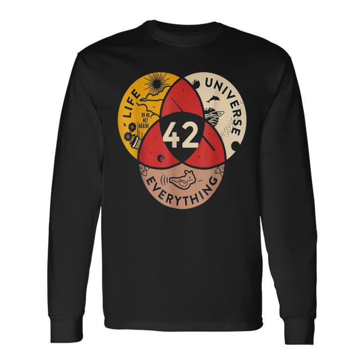 42 Answer To Life Universe And Everything Science Vintage Long Sleeve T-Shirt