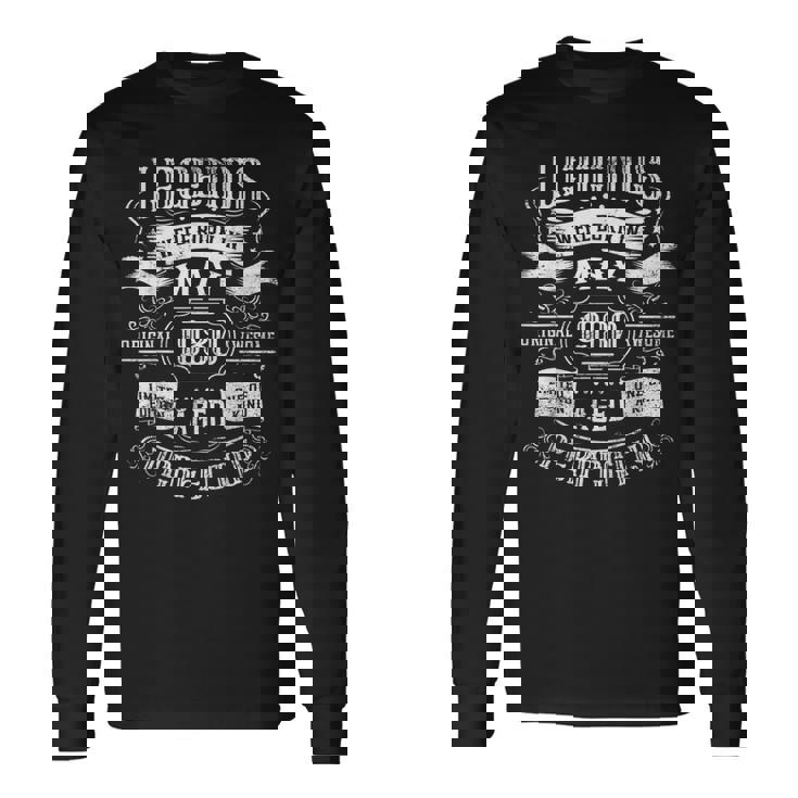 43Rd Birthday Legends Were Born In May 1980 Long Sleeve T-Shirt