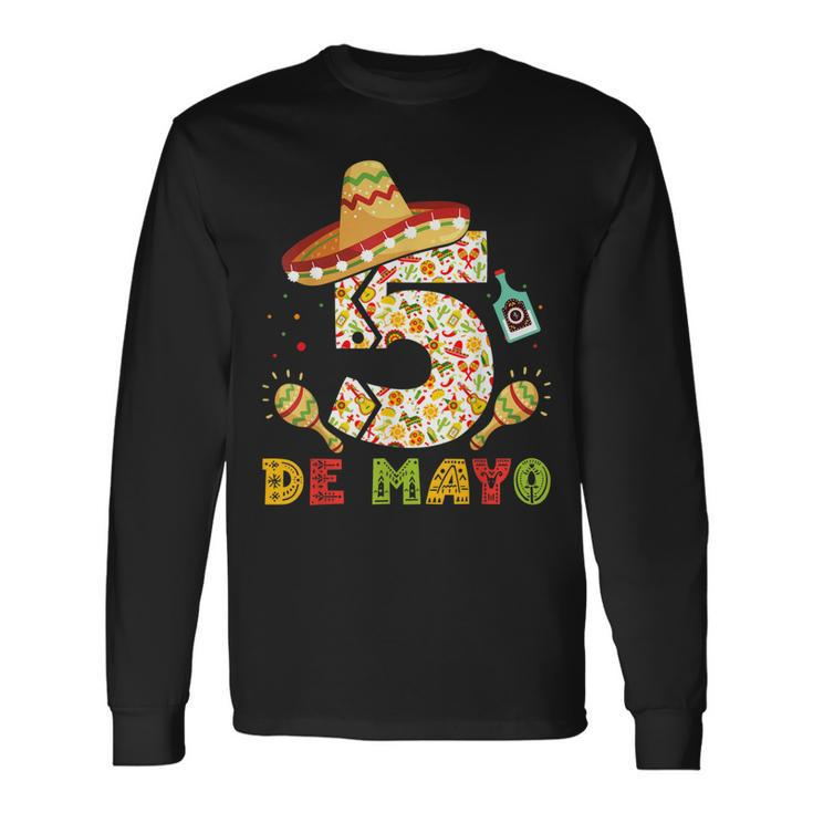 5 De Mayo Fiesta Party Mexican Fiesta Sombrero Long Sleeve T-Shirt