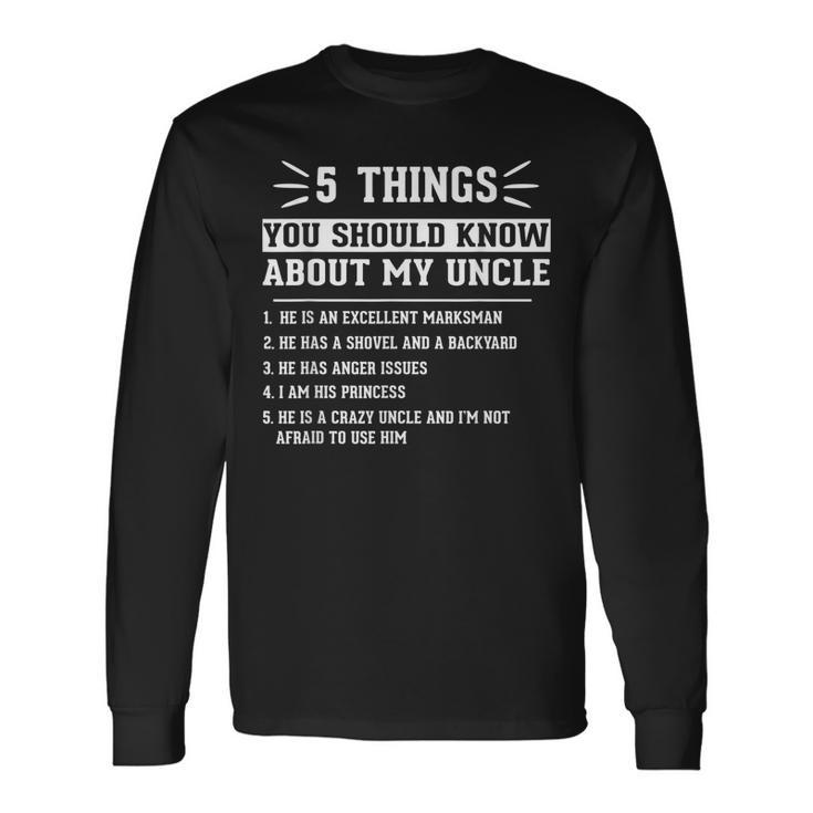 5 Things You Should Know About Uncle Cute Uncle Niece Long Sleeve T-Shirt