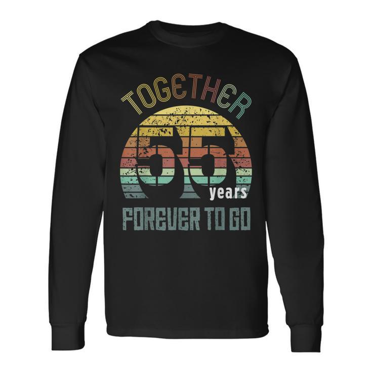 55Th Years Wedding Anniversary For Couples Matching 55 Long Sleeve T-Shirt