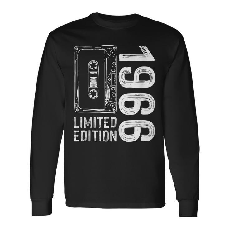 57Th Birthday 57 Years Old Vintage 1966 Cassette Tape 80S Long Sleeve T-Shirt