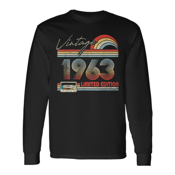 60 Year Old Born In 1963 Vintage 60Th Birthday Long Sleeve T-Shirt T-Shirt Gifts ideas