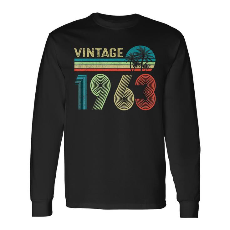 60 Years Old Vintage 1963 60Th Birthday Long Sleeve T-Shirt T-Shirt