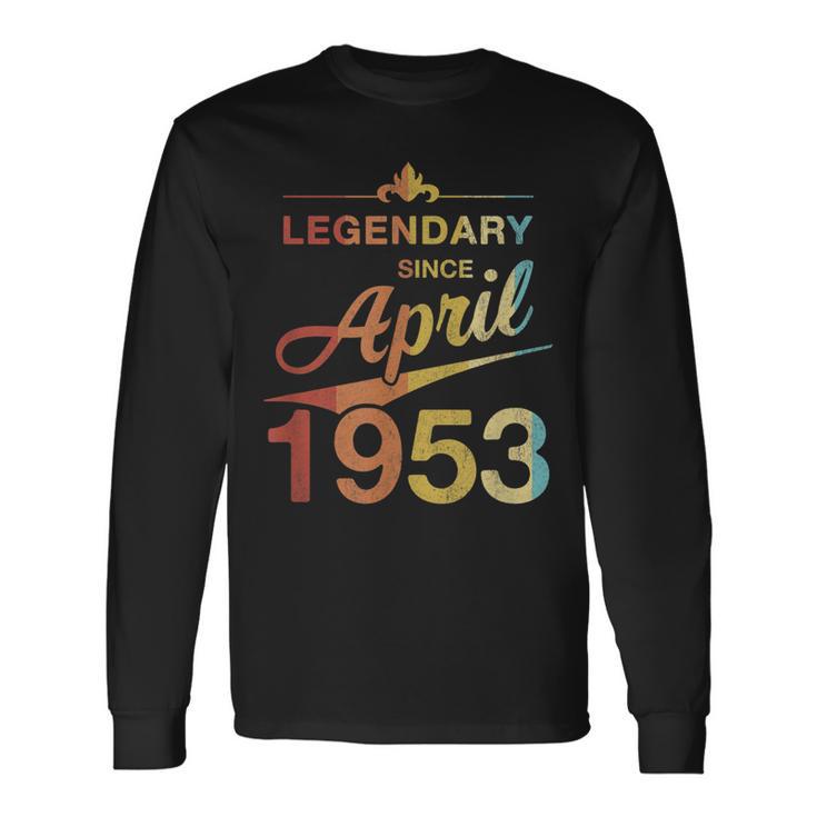 70 Geburtstag 70 Jahre Alt Legendär Seit April 1953 V4 Langarmshirts Geschenkideen