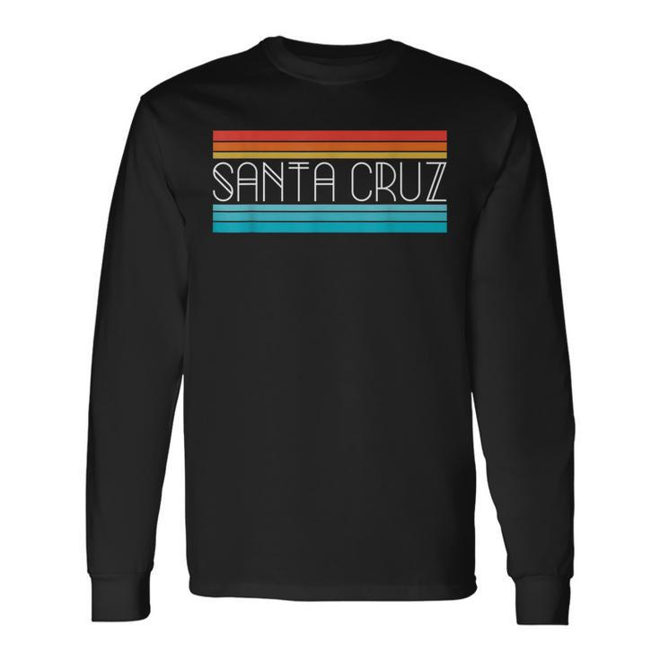 70S 80S Ca California Santa Cruz Beach Vintage Retro Summer Long Sleeve T-Shirt