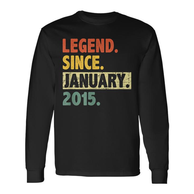 8 Geburtstag Legende Seit Januar 2015 8 Jahre Alt Langarmshirts Geschenkideen