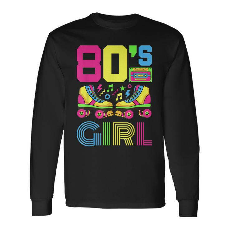 80S Girl 1980S Fashion Theme Party Outfit Eighties Costume Long Sleeve T-Shirt