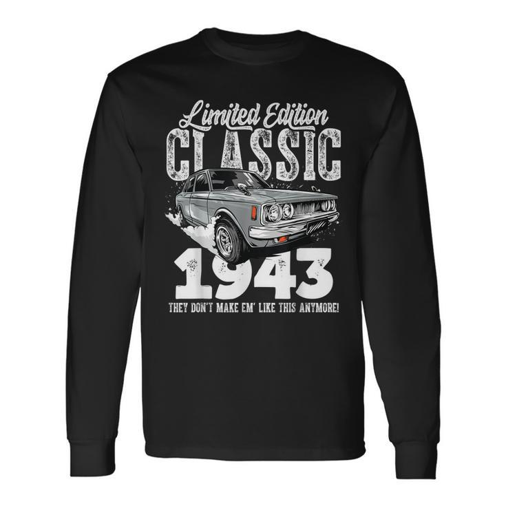 80Th Birthday Vintage Classic Car 1943 B-Day 80 Year Old Long Sleeve T-Shirt T-Shirt