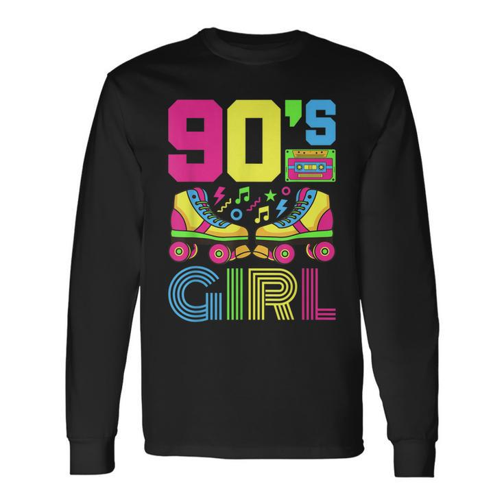 90S Girl 1990S Fashion Theme Party Outfit Nineties Costume Long Sleeve T-Shirt