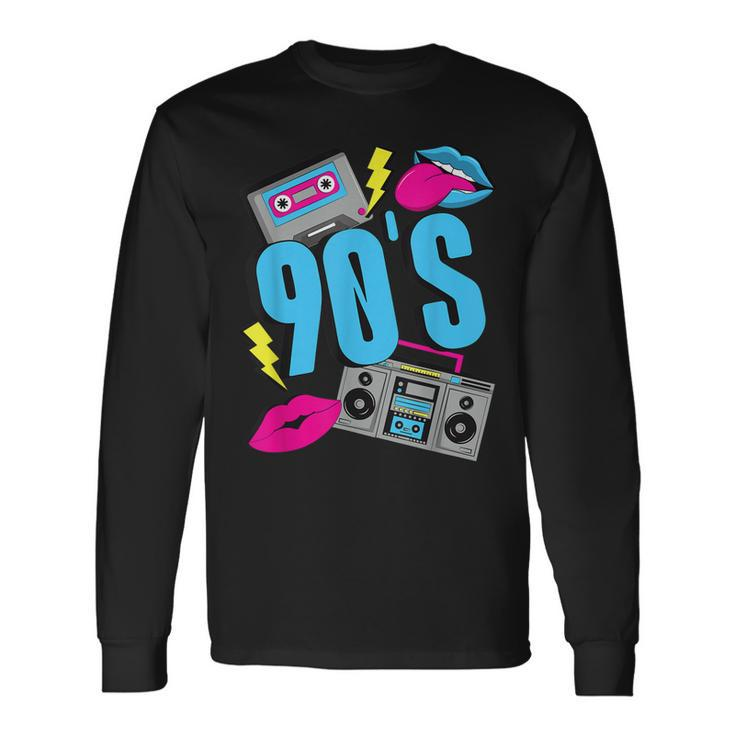Back To The 90S Outfit Retro Party 90S Costume Theme Party Long Sleeve T-Shirt