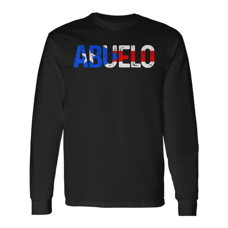 Abuelo Puerto Rico Flag Puerto Rican Pride Fathers Day Long Sleeve T-Shirt T-Shirt