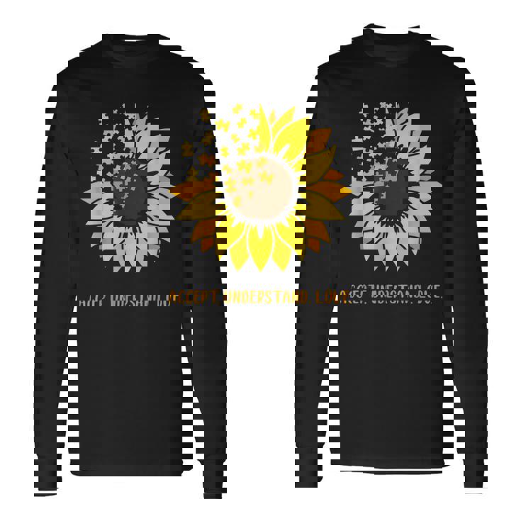 Accept Understand Love Autism Awareness Sunflower T-Shirt Accept Understand Love Autism Awareness Sunflower T-Shirt