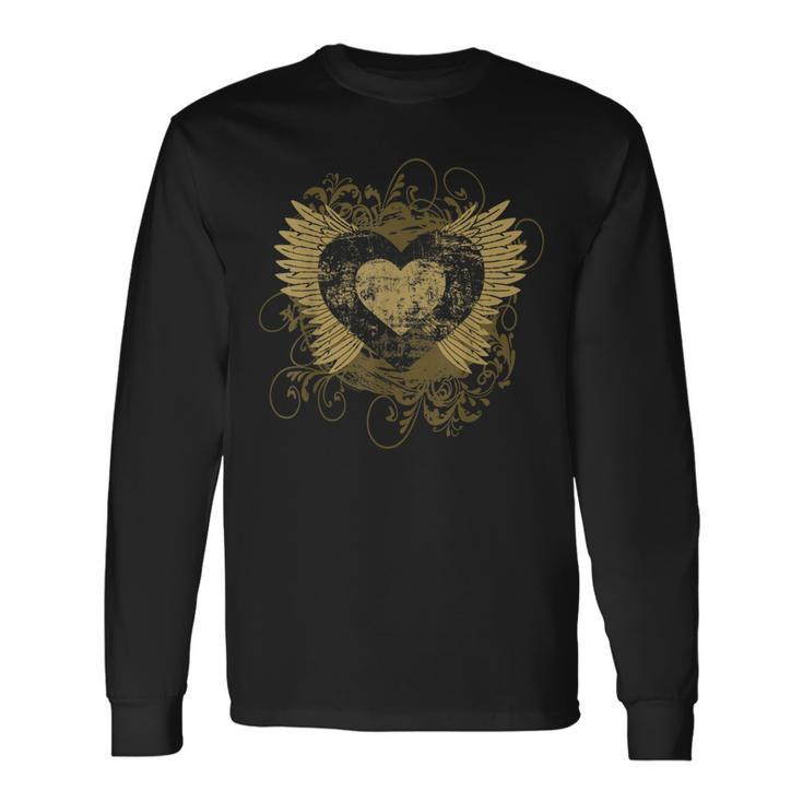 Aesthetic Y2k Fairy Wings Heart Alt Grunge Long Sleeve T-Shirt T-Shirt
