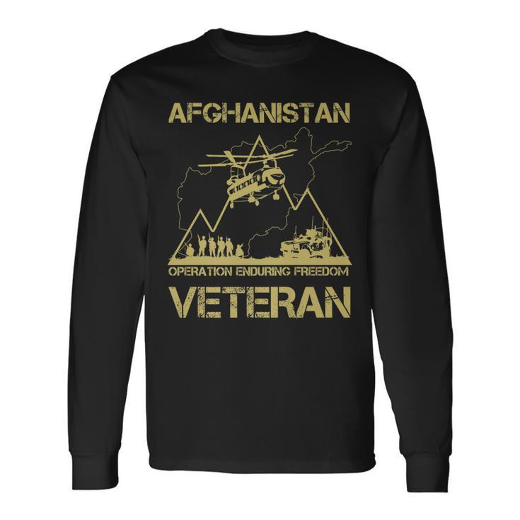 Afghanistan Veteran Graphic Long Sleeve T-Shirt