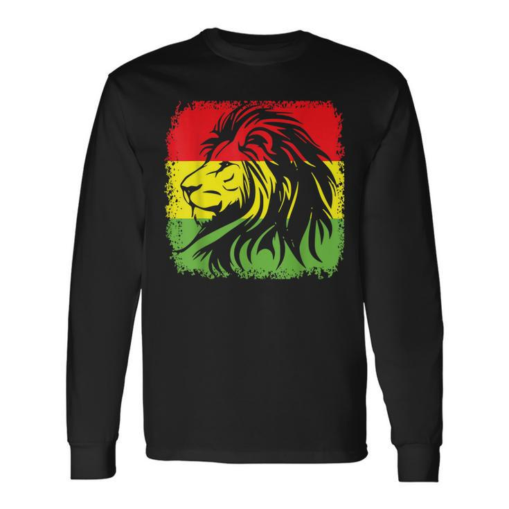 African American Lion Junenth Black History Month Long Sleeve T-Shirt T-Shirt