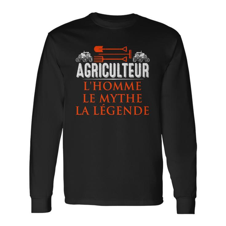 Agriculteur Lhomme Le Mythe La Legende T-Shirt Long Sleeve