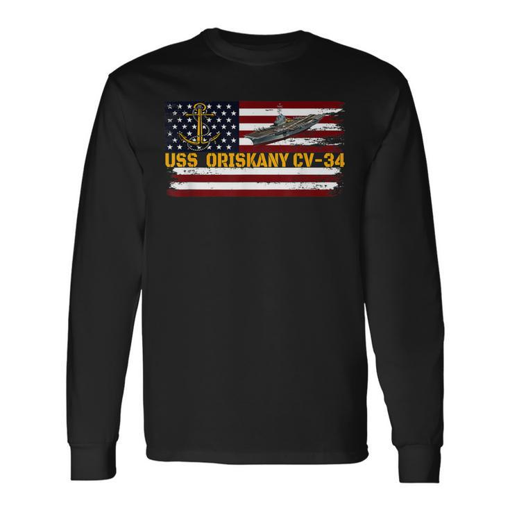 Aircraft Carrier Uss Oriskany Cv-34 Veterans Day Fathers Day Long Sleeve T-Shirt