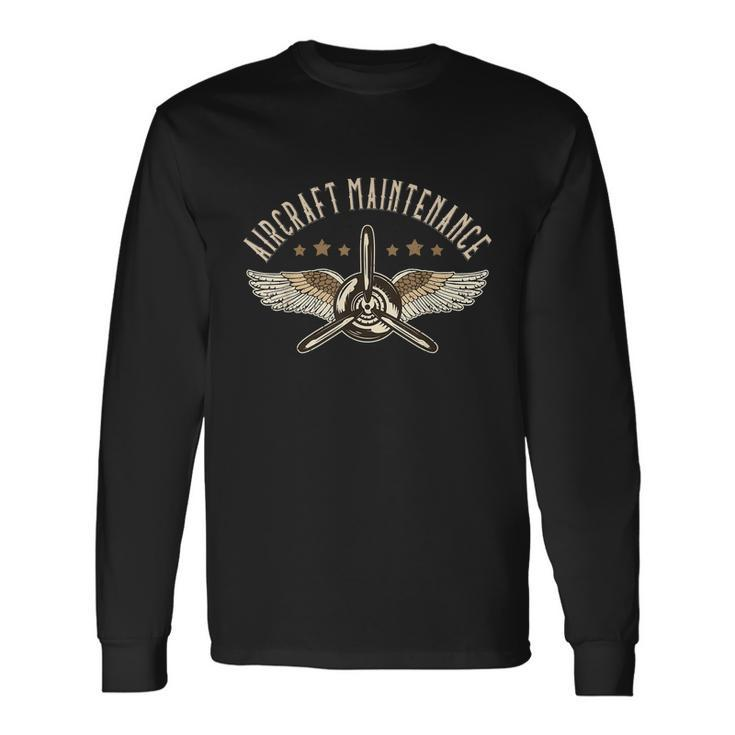 Aircraft Maintenance Airplane Mechanics Aircraft Mechanic Long Sleeve T-Shirt