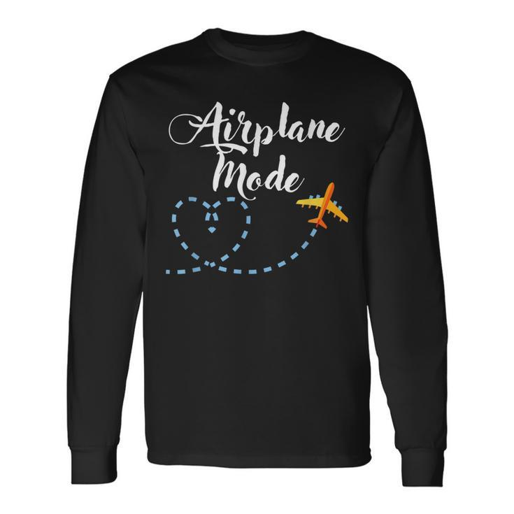 Airplane Mode Vacation Holiday Travel Long Sleeve T-Shirt T-Shirt