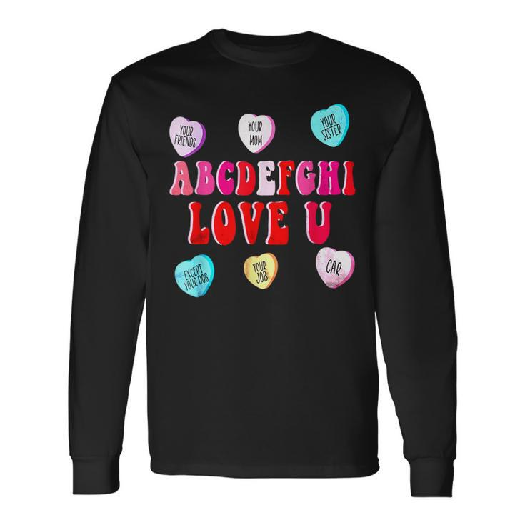 Alphabet I Love You Abcdefghi Love Holiday Long Sleeve T-Shirt