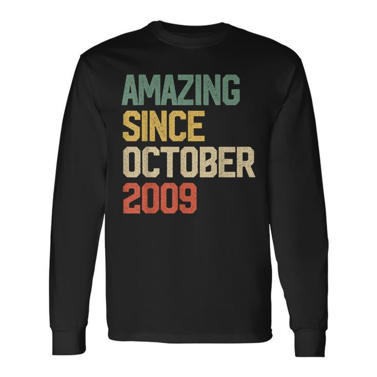 Amazing Since October 2009 10 Years Old 10Th Birthday Long Sleeve T-Shirt T-Shirt