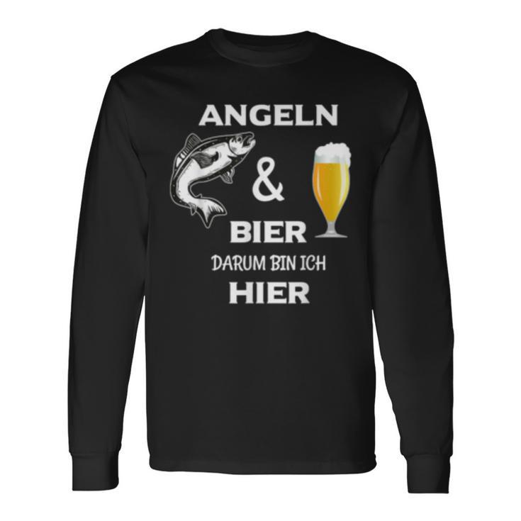 Angeln Und Bier Darum Bin Ich Hier Langarmshirts Geschenkideen