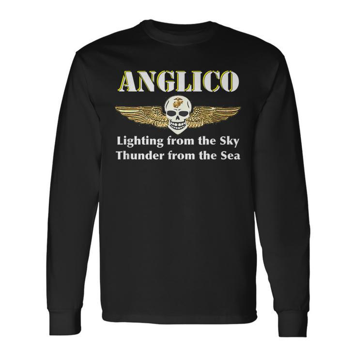 Anglico Eagle Globe Anchor Veteran T Long Sleeve T-Shirt