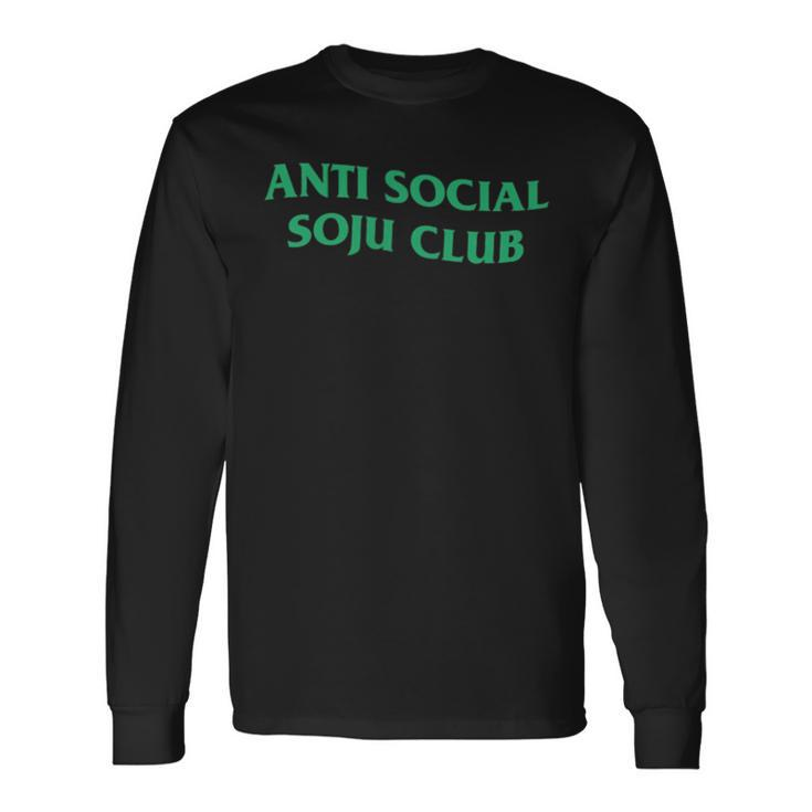 Anti Social Soju Club Abg Drinking Long Sleeve T-Shirt T-Shirt
