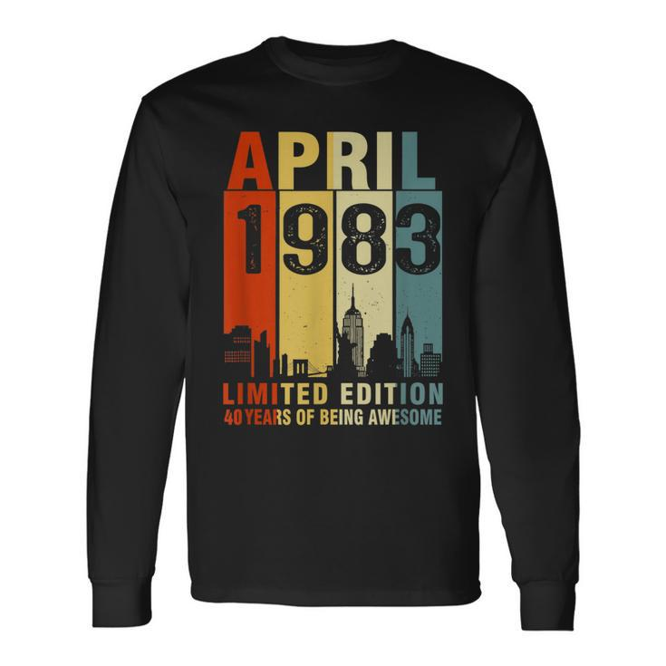 April 1983 Limited Edition 40 Years Of Being Awesome Long Sleeve T-Shirt