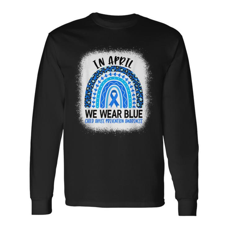 In April We Wear Blue Child Abuse Prevention Awareness Long Sleeve T-Shirt T-Shirt
