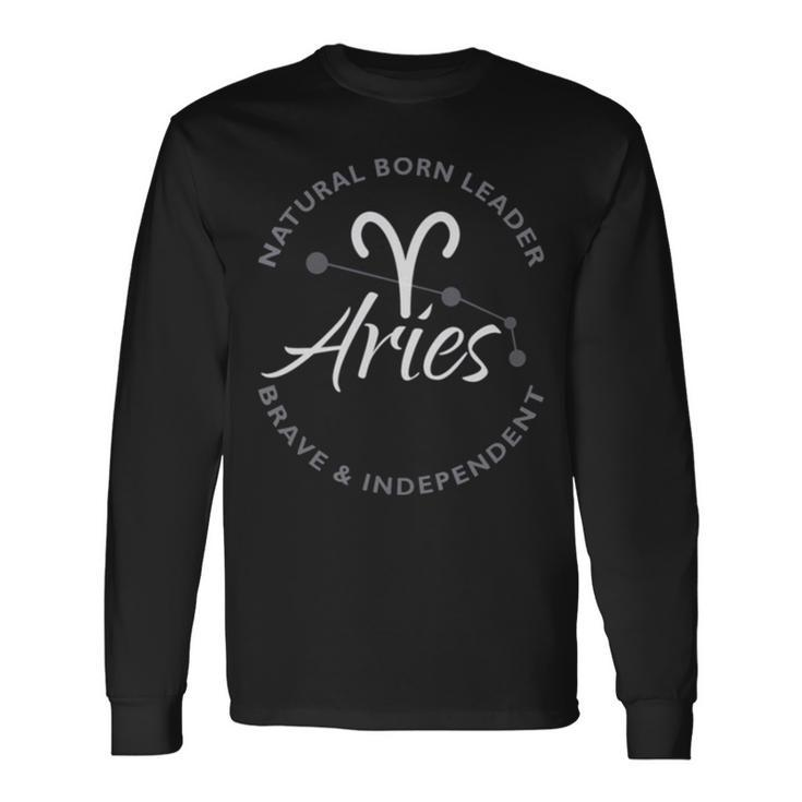 Aries Astrology Zodiac Sign V2 Long Sleeve T-Shirt T-Shirt