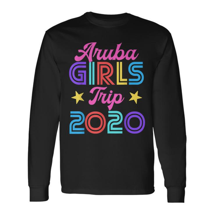 Aruba Girls Trip 2020 Matching Squad Bachelorette Vacation Long Sleeve T-Shirt T-Shirt