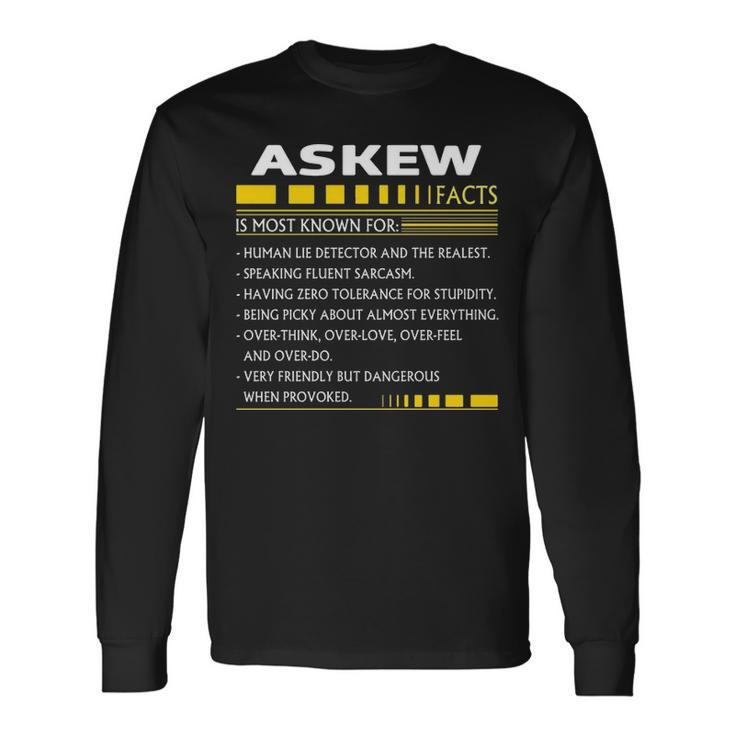 Askew Name Askew Facts Long Sleeve T-Shirt