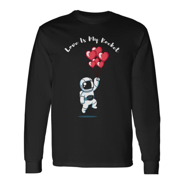 Astronaut Space Valentinstag Zitat Herzen Happy Valentines Langarmshirts Geschenkideen