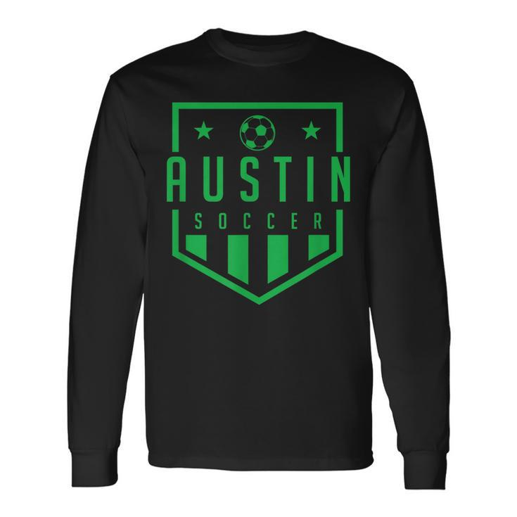 Austin Texas Soccer Apparel Futbol Jersey Kit Badge Match Long Sleeve T-Shirt T-Shirt