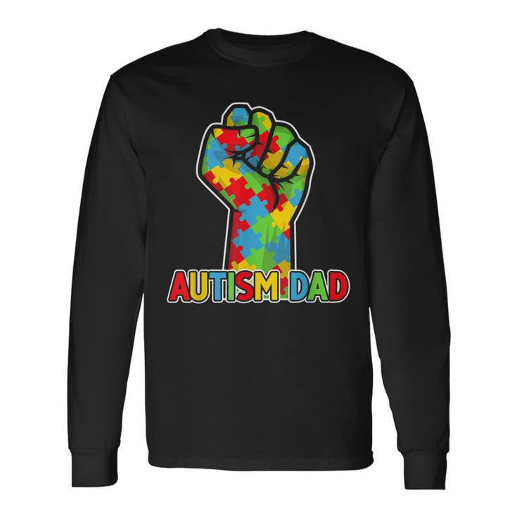 Autism Awareness Dad Father Acceptance Support Love Long Sleeve T-Shirt T-Shirt