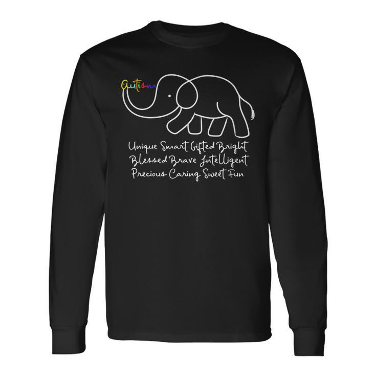 Autism Awareness Day Elephant Shirt Animal Autism Long Sleeve T-Shirt T-Shirt