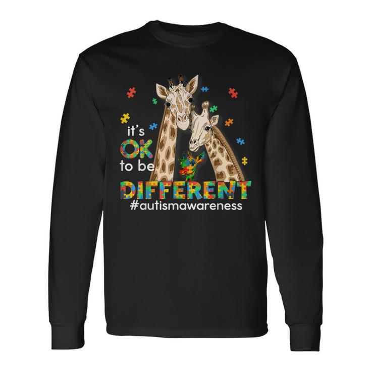 Autism Awareness Its Ok To Be Different Long Sleeve T-Shirt T-Shirt