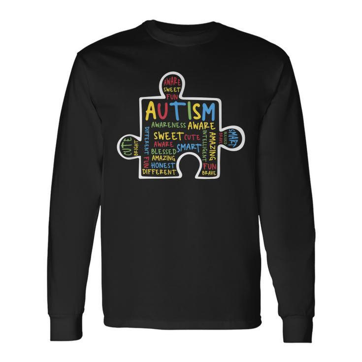 Autism Awareness Puzzle Piece Long Sleeve T-Shirt T-Shirt