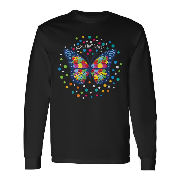 Autism Butterfly Support Autism Awareness Long Sleeve T-Shirt T-Shirt