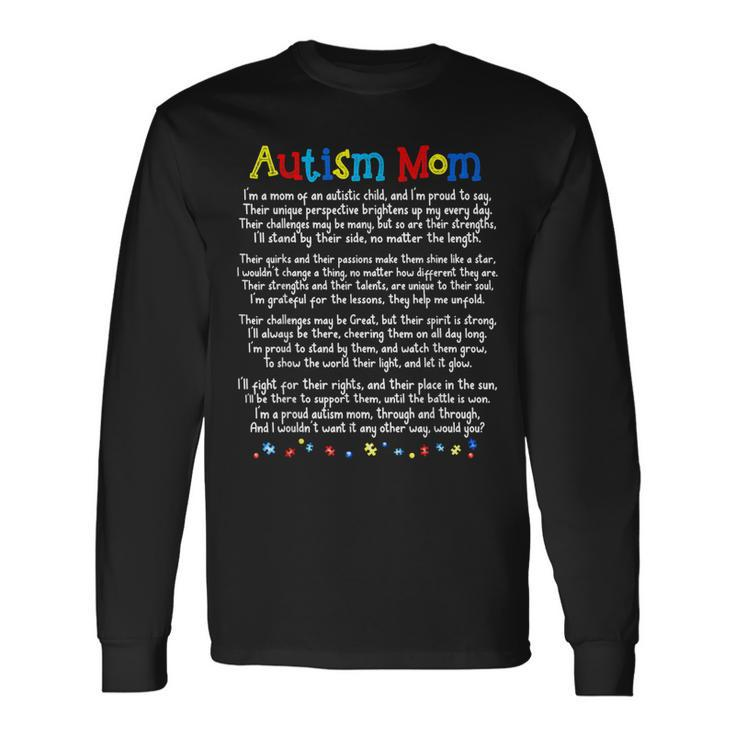 Autism Be Kind Autism Awareness For Autism Mom Long Sleeve T-Shirt T-Shirt