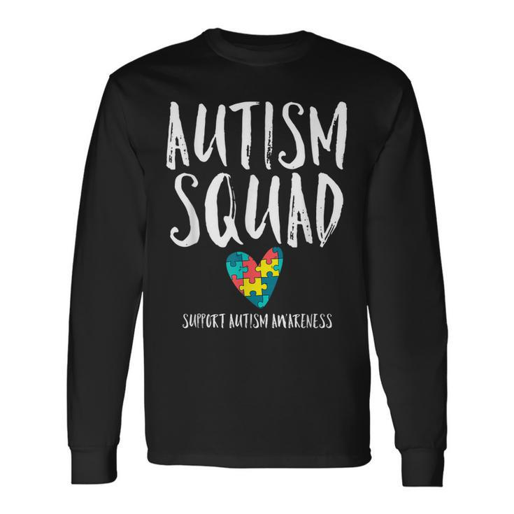 Autism Squad Fun Cute Autistic Crew Awareness Matching Long Sleeve T-Shirt T-Shirt