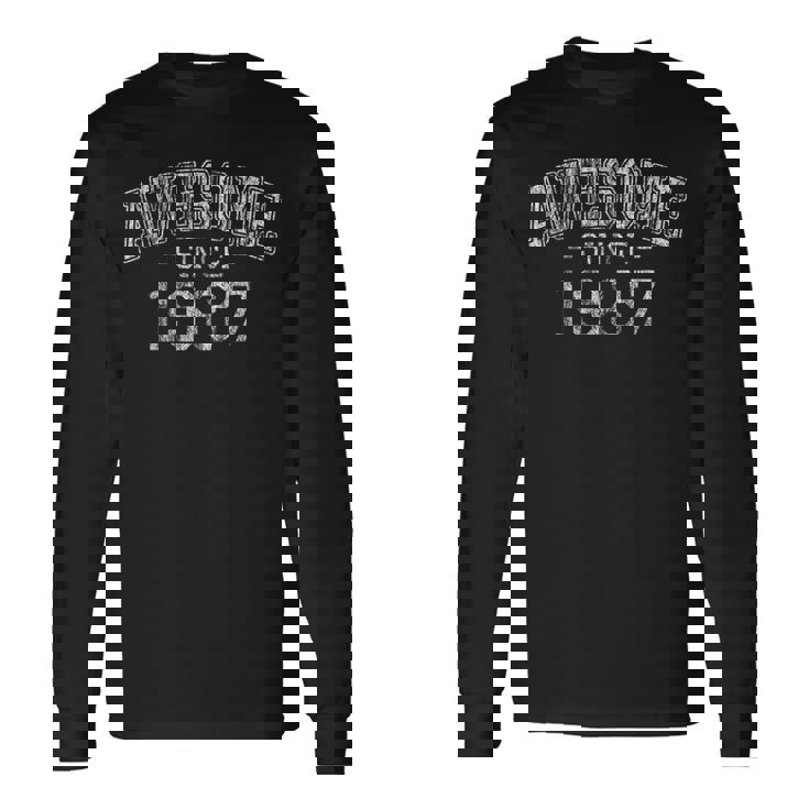 Awesome Since 1987 Vintage Style Born In 1987 Birthday Long Sleeve T-Shirt